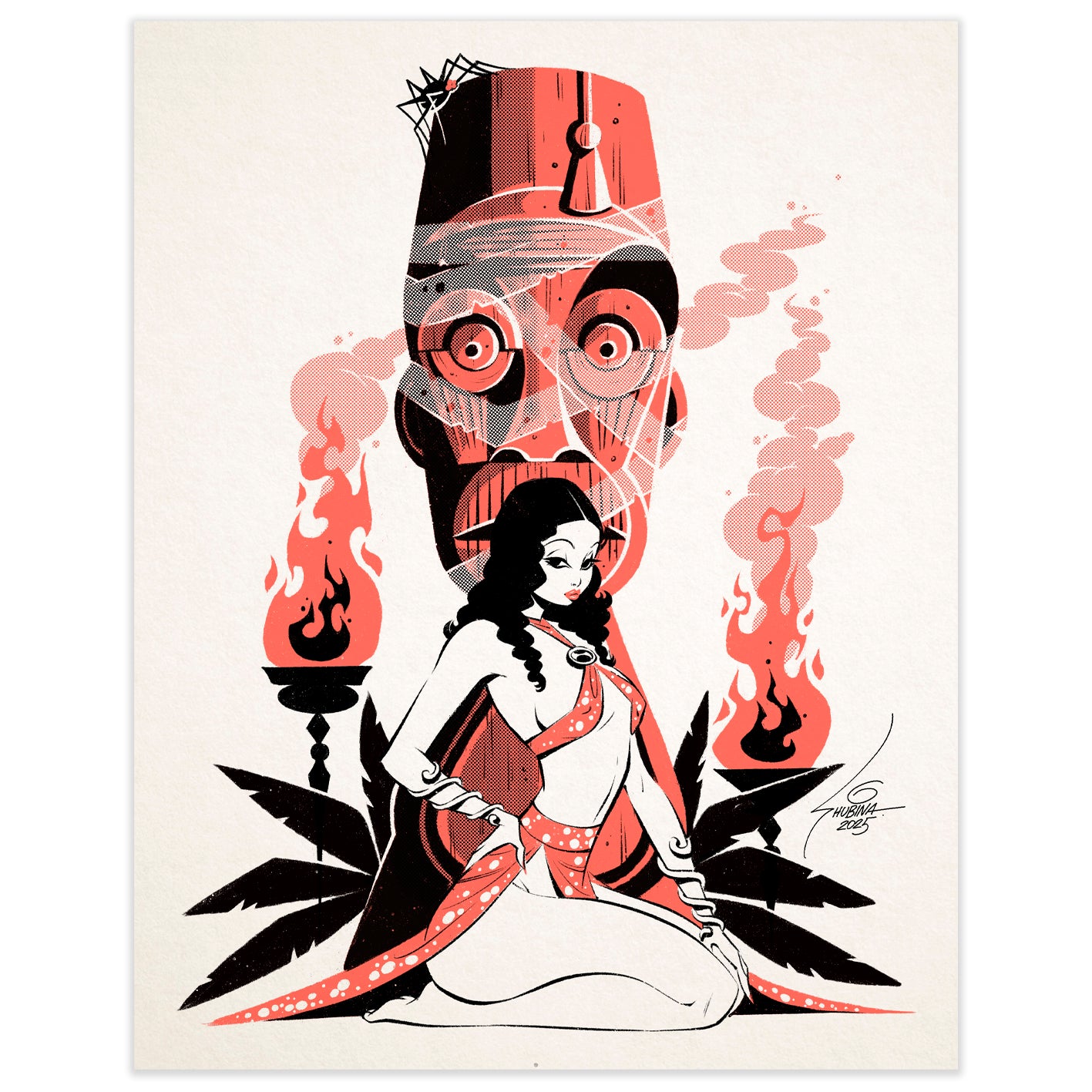 Mummy Tiki Screen printed poster